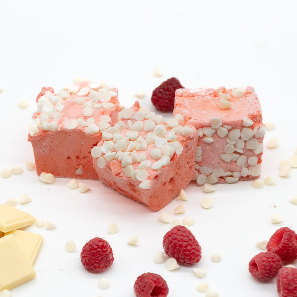 White Chocolate Raspberry Mallows - The Marshmallow Spot